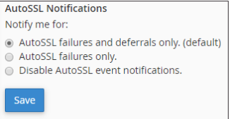 AutoSSL option