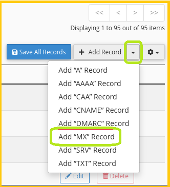 MX records